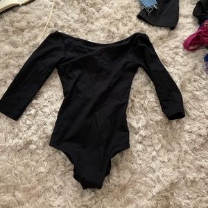 Black long sleeve Capezio leotard